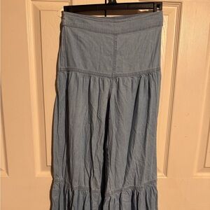 Sincerely Jules Tiered Chambray Wide-Leg Pants – Size XS